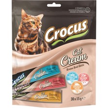Mtxdpn Crocus Çoklu Tavuklu & Ton Balıklı & Somonlu Krema Kedi Ödülü 30X15G