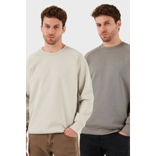 Buratti Streç Pamuklu Relaxed Fit Bisiklet Yaka 2'li Paket Sweat Erkek Sweat 5901210S2