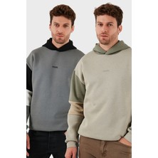 Buratti Pamuklu Relaxed Fit Kapüşonlu Içi Tüylü Yumuşak Şardonlu 2' Li Paket Sweat Erkek Sweat 5905299S2