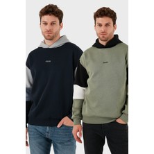 Buratti Pamuklu Relaxed Fit Kapüşonlu Içi Tüylü Yumuşak Şardonlu 2' Li Paket Sweat Erkek Sweat 5905299S2
