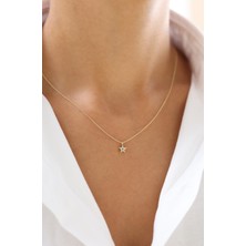 Zeyd Jewelry Gökyüzü Esintili Yıldız Figürlü 14 Ayar Altın Kolye