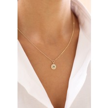Zeyd Jewelry Vintage Kumlu Siyah Taşlı 14 Ayar Altın Kolye