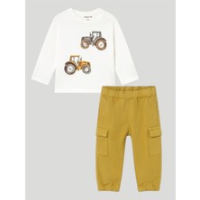 Mayoral Farm Süprizli Sweat Jogger Pantolon Takım (01-04 Yaş Arası) - Sarı-Ekru
