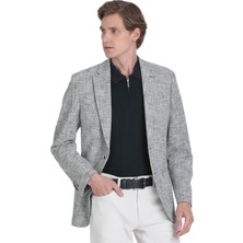 Hatemoğlu Lacivert Slim Fit Mono Yaka Casual Ceket