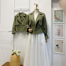 Kulvar Trend 40108 Çift Cepli Bağıcık Detaylı Kısa Ceket