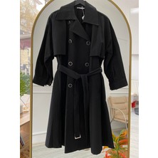 Kulvar Trend 5848 Geniş Rüzgarlıklı Kuşaklı Trençkot