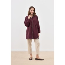 Kulvar Trend 3020 Önü Fermuarlı Körük Bağıcıklı Nakış Detaylı Ceket