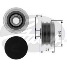 Gates Depomix Alternatör Kasnaği Bilyali [ Fiat Albea, Doblo, Opel 1.3 Jtd (Ina) ]