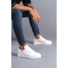 Tolzan SLW152 Cool Bağcıklı Cilt Erkek Günlük Spor Klasik Ayakkabı Cbt - Beyaz