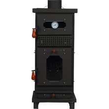 Ms Pelet Soba Manuel Fanlı Fırınlı 3 Camlı Pelet Soba