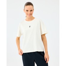 Skechers W Light Fabric T-Shirt Kadın Beyaz Tshirt S2520257-3855