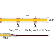 Demir Led 12V Cob Şerit LED 8mm 320 Ledli Esnek Pembe Cob LED IP20 (5 Metre)