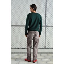 Giesto Metal Çıtçıtlı Uzun Kollu Yeşil T-Shırt