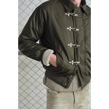 Giesto Metal Aksesuarlı Haki Bomber Ceket