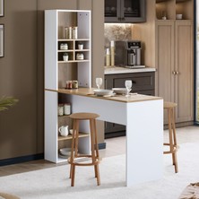 Setay Blesk Nova Çok Amaçlı Raflı Bar Masası – Mutfak Adası ve Yemek Masası Olarak Kullanılabilir