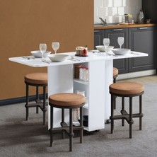 Setay Blesk Mio Katlanabilir Tekerlekli Çok Amaçlı Yemek Masası – Raflı ve Portatif Tasarım