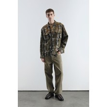 Giesto Dokulu Ekose Kahverengi Gömlek