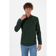 U.s. Polo Assn. Erkek Koyu Yeşil Gömlek Basic 50316721-VR079