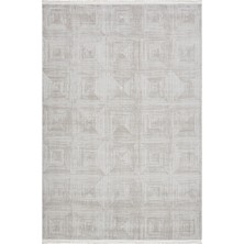 Seyran Halı Roma Kemik Gri Halı Akrilik Halı Yumuşak Dokulu Salon Oturma Odası Yatak Odası Halısı 414