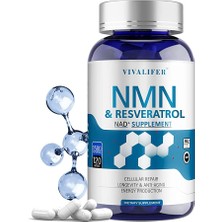 Vıvalıfer Vivalifer Nmn+Niacinamide+Tmg+Resveratrol 1500MG Nicotinamide 120 Caps