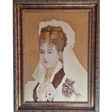 Arnavut Gelin Kızı - Sanatsal Portre Yağlı Boya Eseri | El Yapımı Kanvas Tablo