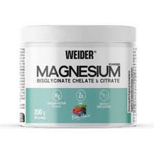 Weider Magnesium Powder 200G Magnesium Bisglycinate And Citrate In Powder With Zinc