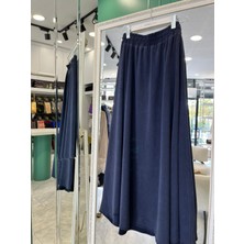 Adn Örme Cupra Etek - Lacivert - 4