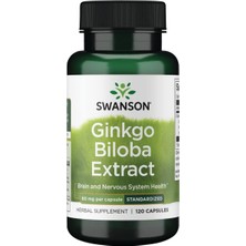 Swanson Ginkgo Biloba Brain And Nervous System Health  60MG 120 Caps