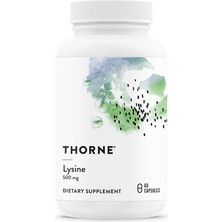 Thorne Lysine - 500 Mg - 60 Capsules - Lizin Takviyesi