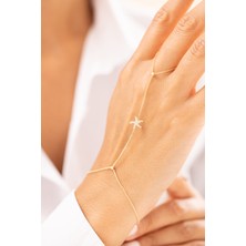 Zeyd Jewelry Yaz Stili Denizyıldızı Taşlı 14 Ayar Altın Şahmeran