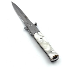 Kamp Outdoor Mtech Beyaz Kehribar Kabzeli 22 cm Kemer Aparatlı Çakı Kilitli