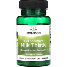 Swanson Full Spectrum Milk Thistle Deve Dikeni (Detox) 500 Mg, 30 Capsules