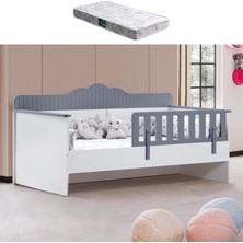 Setay Karyola, Flower Montessori Karyola - Antrasit + 1 Adet Comfort Yatak