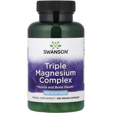 Swanson Triple Magnesium Complex, 400 Mg 100 Vegan Caps