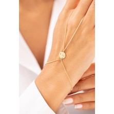 Zeyd Jewelry Işıltılı Göz Motifli 14 Ayar Altın Şahmeran
