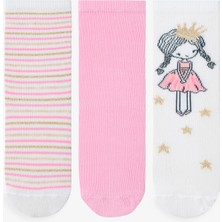 Penti Çok Renkli Kız Çocuk Stripe Princess 3lü Soket Çorap