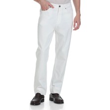 Hatemoğlu Beyaz Regular Fit 5 Cep 100% Pamuk Kot Pantolon