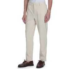 Hatemoğlu Bej Rahat Kesim Yandan Cepli Keten Jogger Pantolon