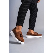 Tolzan SLW154 Blaze Bağcıksız Püsküllü Cilt Erkek Günlük Spor Klasik Ayakkabı Cbt - Taba