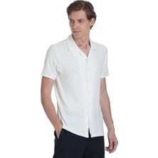 Hatemoğlu Beyaz Regular Fit Apaş Yaka Gömlek