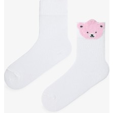 Penti Çok Renkli Kız Çocuk Pink Bear 2li Soket Çorap