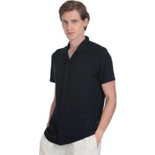 Hatemoğlu Lacivert Regular Fit Apaş Yaka Gömlek