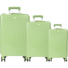 Metropolitan Sdr 103 Pp Valiz Seti - Büyük + Orta + Kabin Boy - Fıstık Yeşili