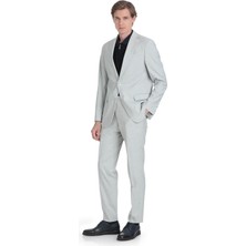 Hatemoğlu Gri Comfort Fit Mono Yaka Klasik Takım Elbise