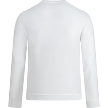 Hatemoğlu Beyaz Regular Fit Bisiklet Yaka Sweatshirt