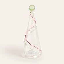 Zsa Zsa Zsu Henan Borosilikat Cam Dekoratif Aydınlatma 23 Cm Şeffaf- Kırmızı