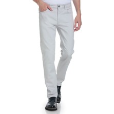 Hatemoğlu Gri Slim Fit 5 Cep Pamuklu Kanvas Pantolon