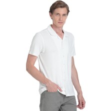 Hatemoğlu Beyaz Regular Fit Apaş Yaka Gömlek