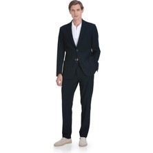 Hatemoğlu Lacivert Slim Fit Mono Yaka Casual Takım Elbise