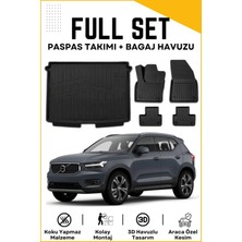 Ko Kaliteoto Volvo XC40 2025 Model Birebir Uyumlu Bagaj Havuzu+Paspas Seti